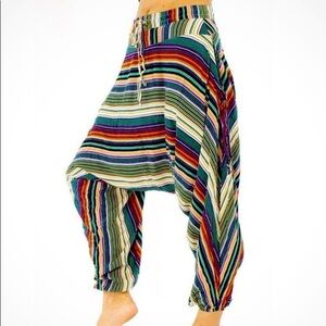 NEW Unisex Buddha Pants Harem Bohemian Boho Savannah Green | Size Large